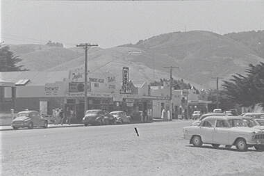 Negative - Apollo Bay - Street - Chemist - Arcade, Allan Doney, 1950 -1970