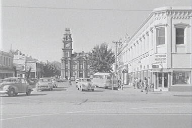 Negative - Bull Street Bendigo - Town Hall - Victorian Producers, Allan Doney, 1950 -1970