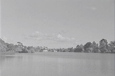Negative - Lake Rowena Bendigo - Boat Sheds, Allan Doney, 1950 -1970