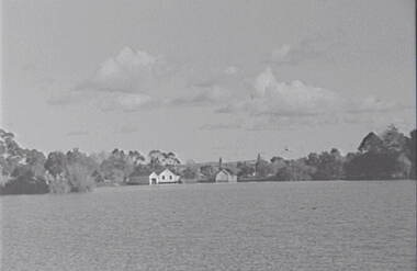 Negative - Lake Rowena Bendigo - Boat Sheds, Allan Doney, 1950 -1970