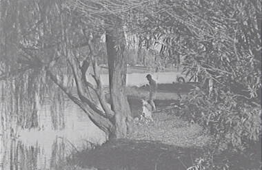 Negative - Lake Rowena Bendigo - Boys - Fishing, Allan Doney, 1950 -1970