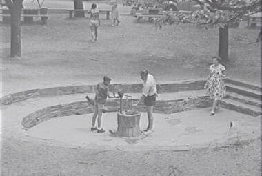 Negative - Drinking Water Pump - People, Allan Doney, 1950 -1970