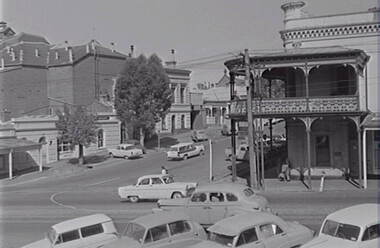 Negative - View Street Bendigo - Atkinson Building - Princess Theatre, Allan Doney, 1950 -1970