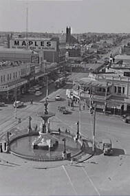 Negative - Alexandra Fountain Bendigo - Mitchell Street Bendigo, Allan Doney, 1950 -1970