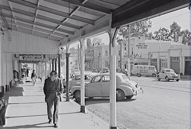 Negative - Eaglehawk - Street - Camp Hotel - State Savings Bank, Allan Doney, 1950 -1970