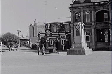 Negative - Eaglehawk - Town Hall - Centenary Decorations - Monument, Allan Doney, 1950 -1970