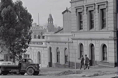 Negative - McKenzie Street Bendigo - Forest Street Bendigo - Garage, Allan Doney, 1950 -1970