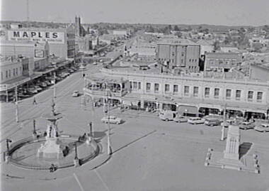 Negative - Charing Cross - Mitchell Street Bendigo - City Club Hotel, Allan Doney, 1950 -1970