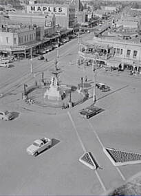 Negative - Alexandra Fountain Bendigo - Mitchell Street Bendigo - City Club Hotel, Allan Doney, 1950 -1970