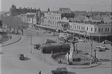 Negative - Alexandra Fountain Bendigo - Pall Mall Bendigo - Beehive - Tram, Allan Doney, 1950 -1970