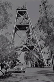 Negative - Lookout Tower Bendigo - Poppet Head - People, Allan Doney, 1950 -1970