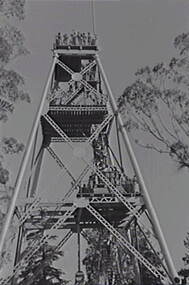 Negative - Lookout Tower Bendigo - Poppet Head - People, Allan Doney, 1950 -1970