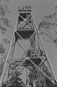 Negative - Lookout Tower Bendigo - Poppet Head - People, Allan Doney, 1950 -1970