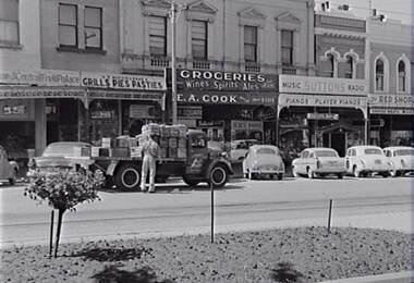 Negative - Ballarat - Street - Central Fruit Palace - Sutton’s Music, Allan Doney, 1950 -1970
