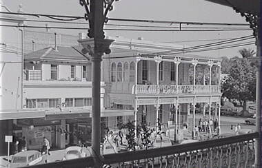 Negative - Bull Street Bendigo - ANZ - Shamrock Hotel Bendigo Balcony, Allan Doney, 1950 -1970