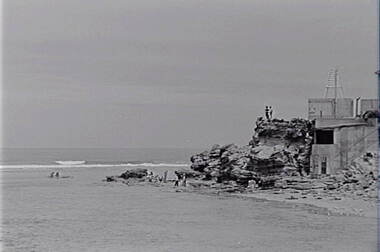 Negative - Point Lonsdale - Lighthouse - Rocks - Beach - People, Allan Doney, 1950 -1970