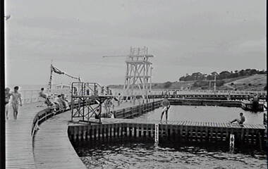 Negative - Geelong - Beach - Swimming Area, Allan Doney, 1950 -1970