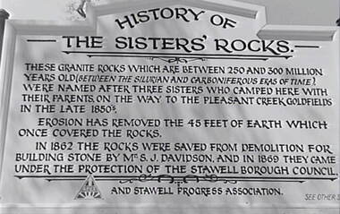 Negative - The Sisters Rocks - Plaque, Allan Doney, 1950 -1970