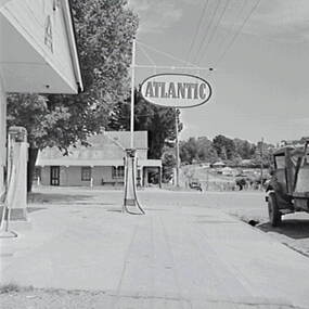 Negative - Trentham - Atlantic Service Station, Allan Doney, 1950 -1970