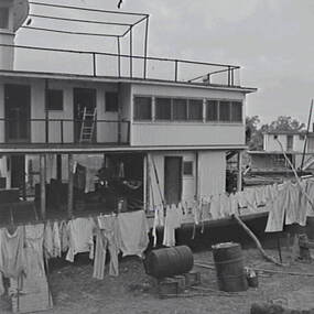 Negative - Mildura - Houseboat, Allan Doney, 1950 -1970