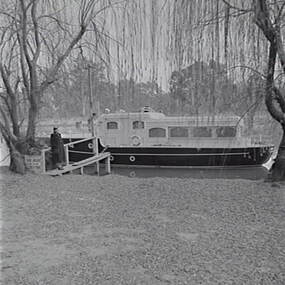 Negative - Mildura - Houseboat, Allan Doney, 1950 -1970