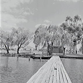 Negative - Lake Boga - Jetty, Allan Doney, 1950 -1970