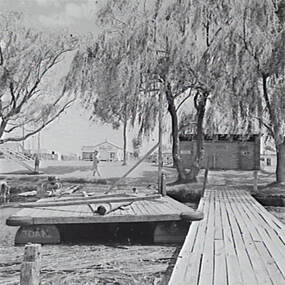 Negative - Lake Boga - Jetty, Allan Doney, 1950 -1970
