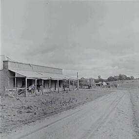 Negative - Franklin Ford - Building - Horse Carts, Allan Doney, 1950 -1970