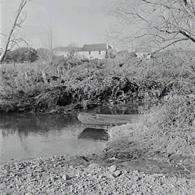 Negative - Shepherds Flat - House - River, Allan Doney, 1950 -1970