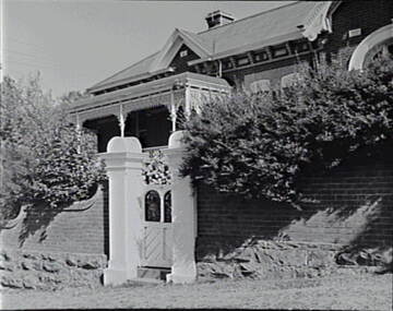 Negative - Iron Lacework - Gate and House, Allan Doney, 1950 -1970