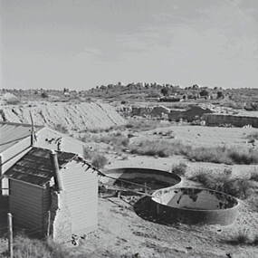 Negative - Long Gully - Mining Huts, Allan Doney, 1950 -1970