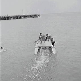 Negative - Portarlington - Paddle Boat, Allan Doney, 1950 -1970