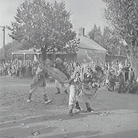 Negative - Bendigo Easter Fair - Chinese Dragon Awakening Ceremony, Allan Doney, 1950 -1970