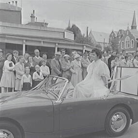 Negative - Bendigo Easter Fair - Float - Popular Girl, Allan Doney, 1950 -1970