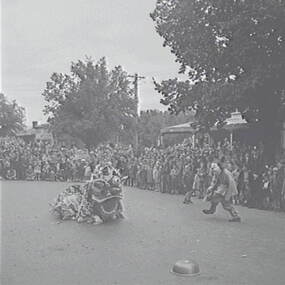 Negative - Bendigo Easter Fair 1953 - Chinese Dragon Awakening Ceremony, Allan Doney, 1950 -1970