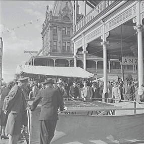 Negative - Bendigo Easter Fair 1953 - Side Bendigo Shows - ANZ Bank, Allan Doney, 1950 -1970
