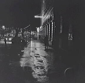 Negative - Bendigo Easter Fair 1956 - Street Bendigo - Night, Allan Doney, 1950 -1970