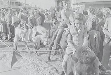 Negative - Bendigo Easter Fair 1957 - Pony Rides, Allan Doney, 1950 -1970