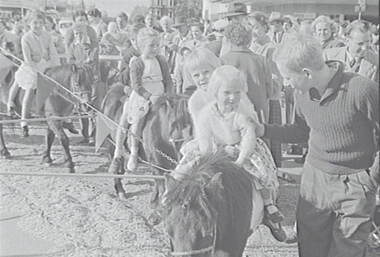 Negative - Bendigo Easter Fair 1957 - Pony Rides, Allan Doney, 1950 -1970