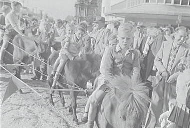 Negative - Bendigo Easter Fair 1957 - Pony Rides, Allan Doney, 1950 -1970