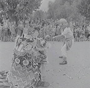 Negative - Bendigo Easter Fair 1957 - Chinese Dragon Awakening Ceremony, Allan Doney, 1950 -1970