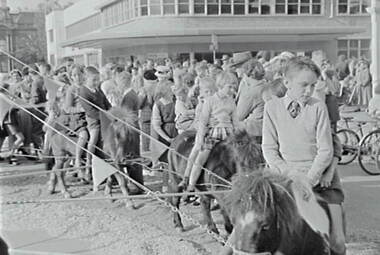 Negative - Bendigo Easter Fair 1957 - Pony Rides, Allan Doney, 1950 -1970
