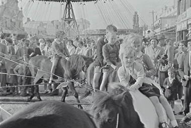 Negative - Bendigo Easter Fair 1957 - Pony Rides, Allan Doney, 1950 -1970