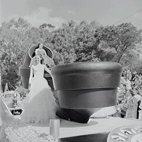 Negative - Bendigo Easter Fair 1958 - Float - Telephone, Allan Doney, 1950 -1970