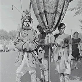 Negative - Bendigo Easter Fair 1958 - Chinese Section, Allan Doney, 1950 -1970