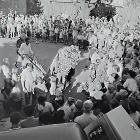 Negative - Bendigo Easter Fair 1958 - Chinese Dragon Awakening Ceremony, Allan Doney, 1950 -1970