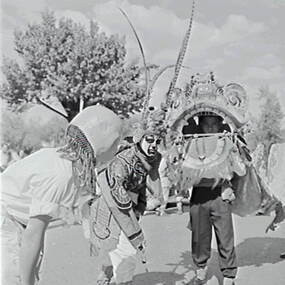 Negative - Bendigo Easter Fair 1958 - Chinese Dragon Awakening Ceremony, Allan Doney, 1950 -1970