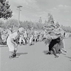 Negative - Bendigo Easter Fair 1958 - Chinese Dragon Awakening Ceremony, Allan Doney, 1950 -1970
