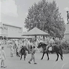 Negative - Bendigo Easter Fair 1958 - Pony Rides, Allan Doney, 1950 -1970