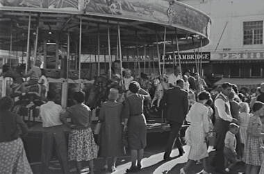 Negative - Bendigo Easter Fair 1962 - Rides, Allan Doney, 1950 -1970